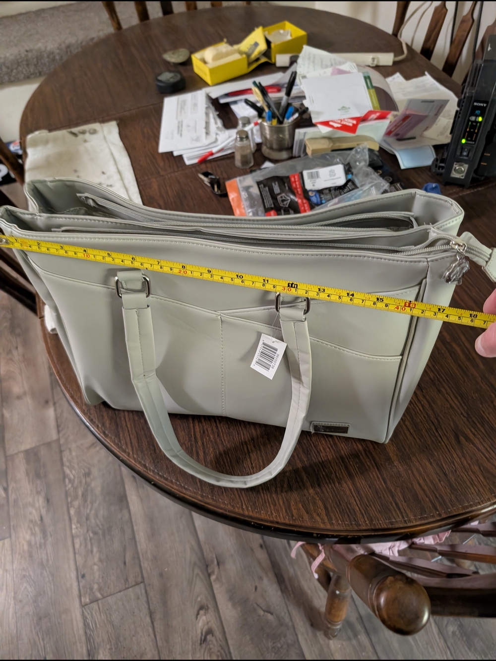 Bella Russo Women’s Light Gray Tote Handbag - Stylish Everyday Carry